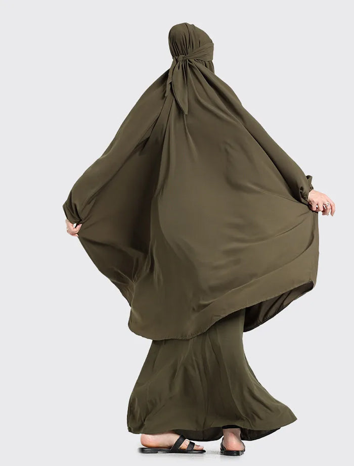 Olive Two Piece Jilbab