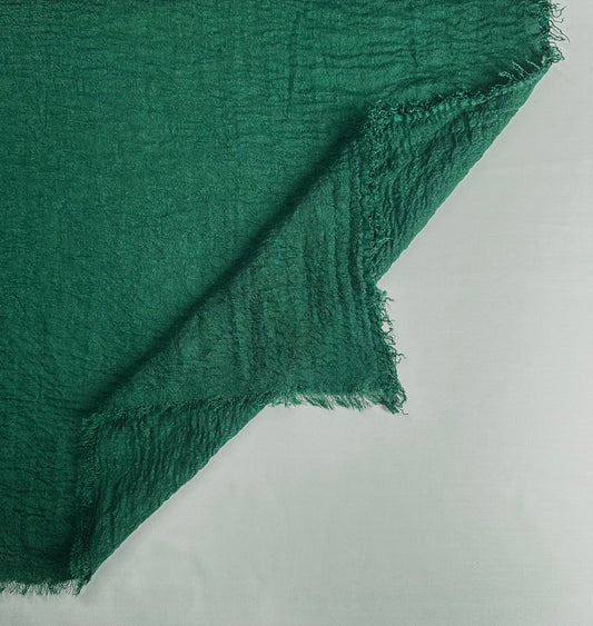Emerald Green Crinkled Cotton Hijab