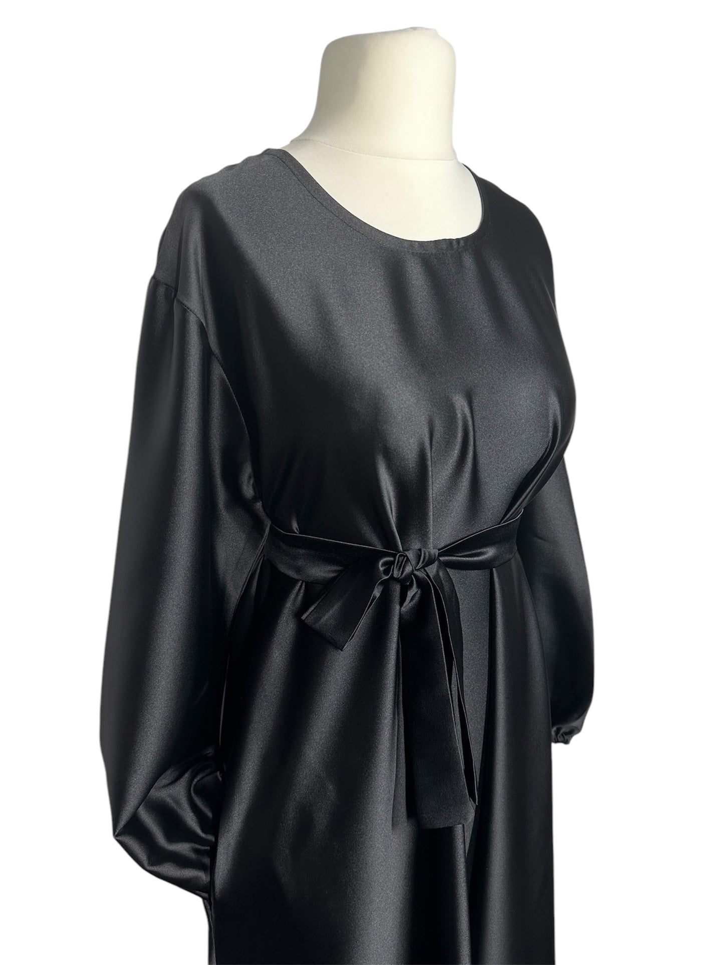 Black Satin Abaya