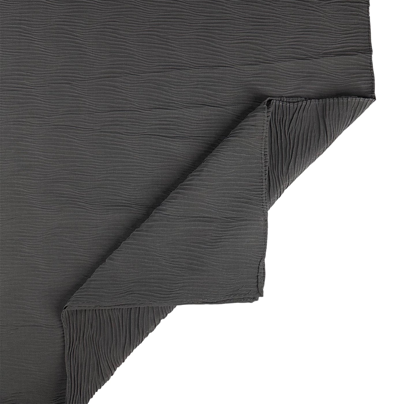 Stone Grey Crinkled Chiffon Hijab