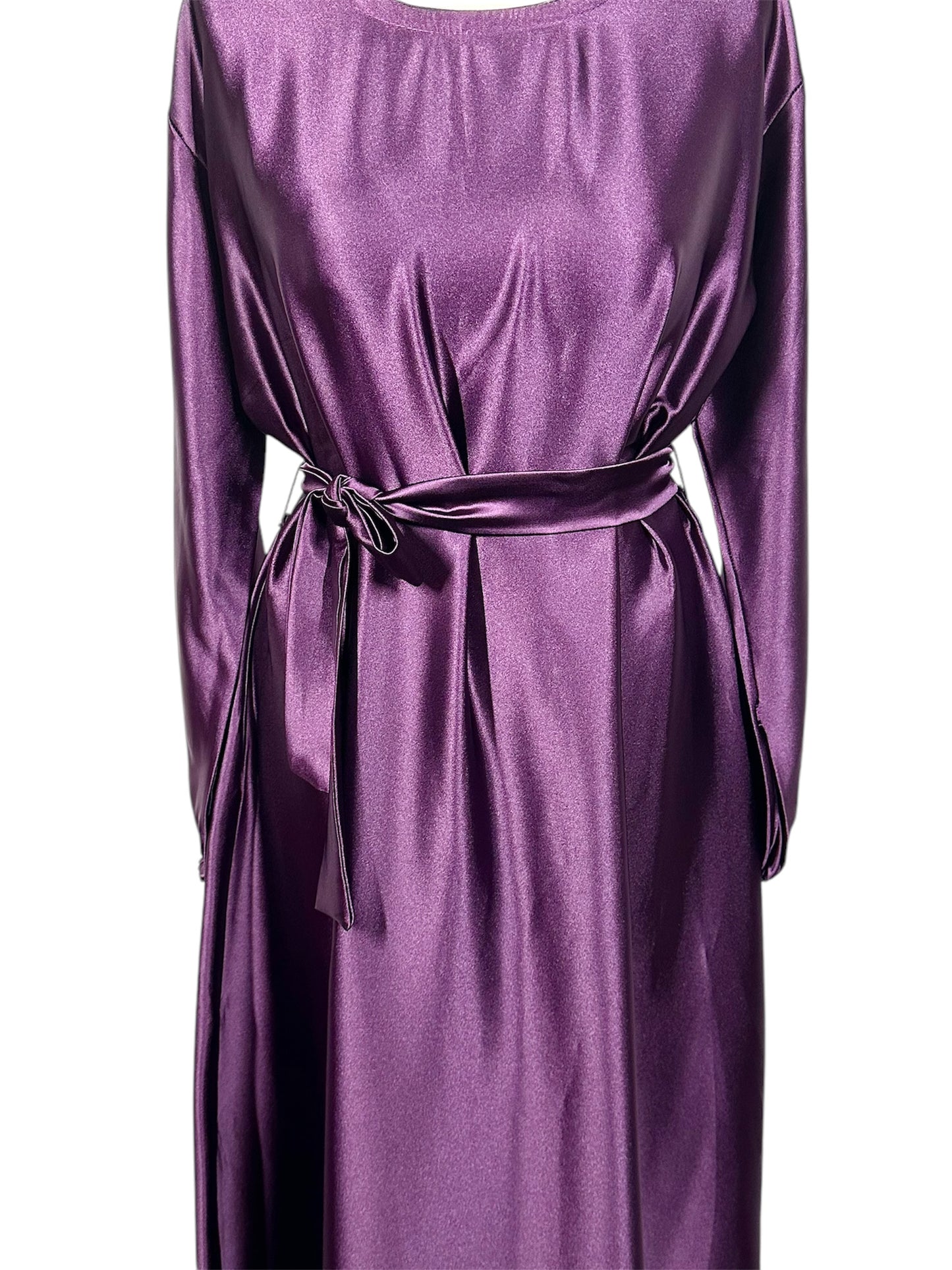 Purple Satin Abaya