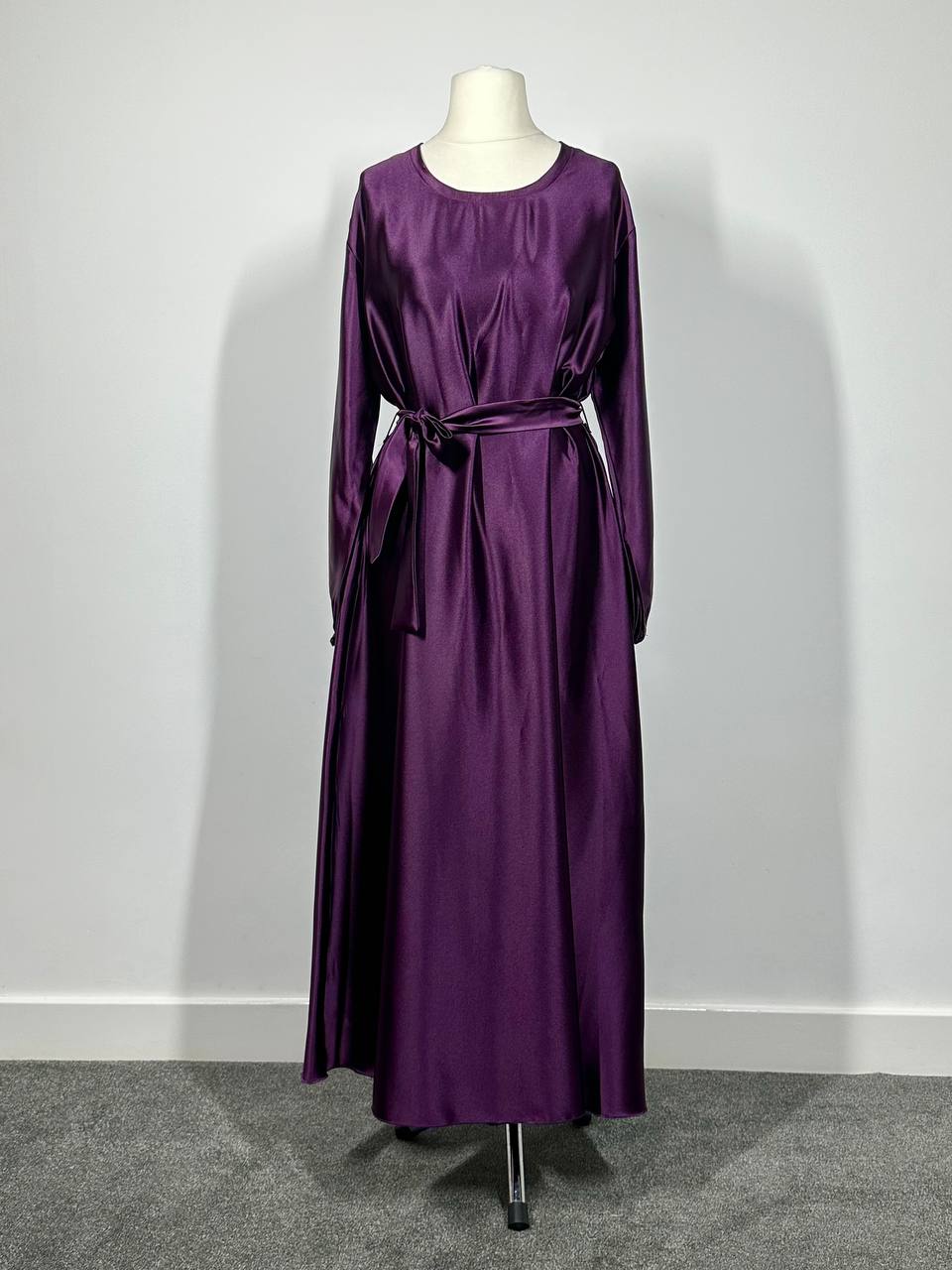 Purple Satin Abaya