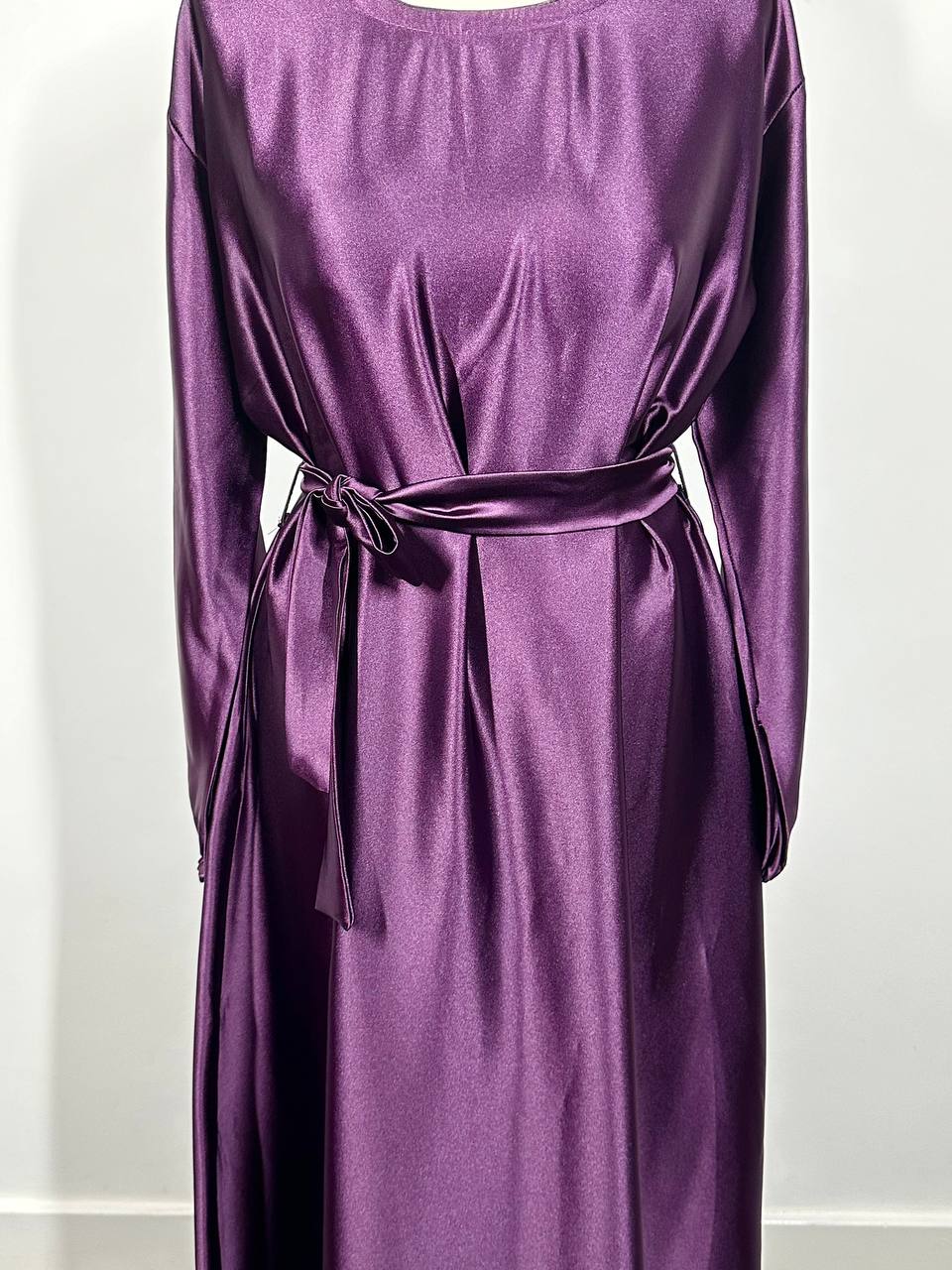 Purple Satin Abaya