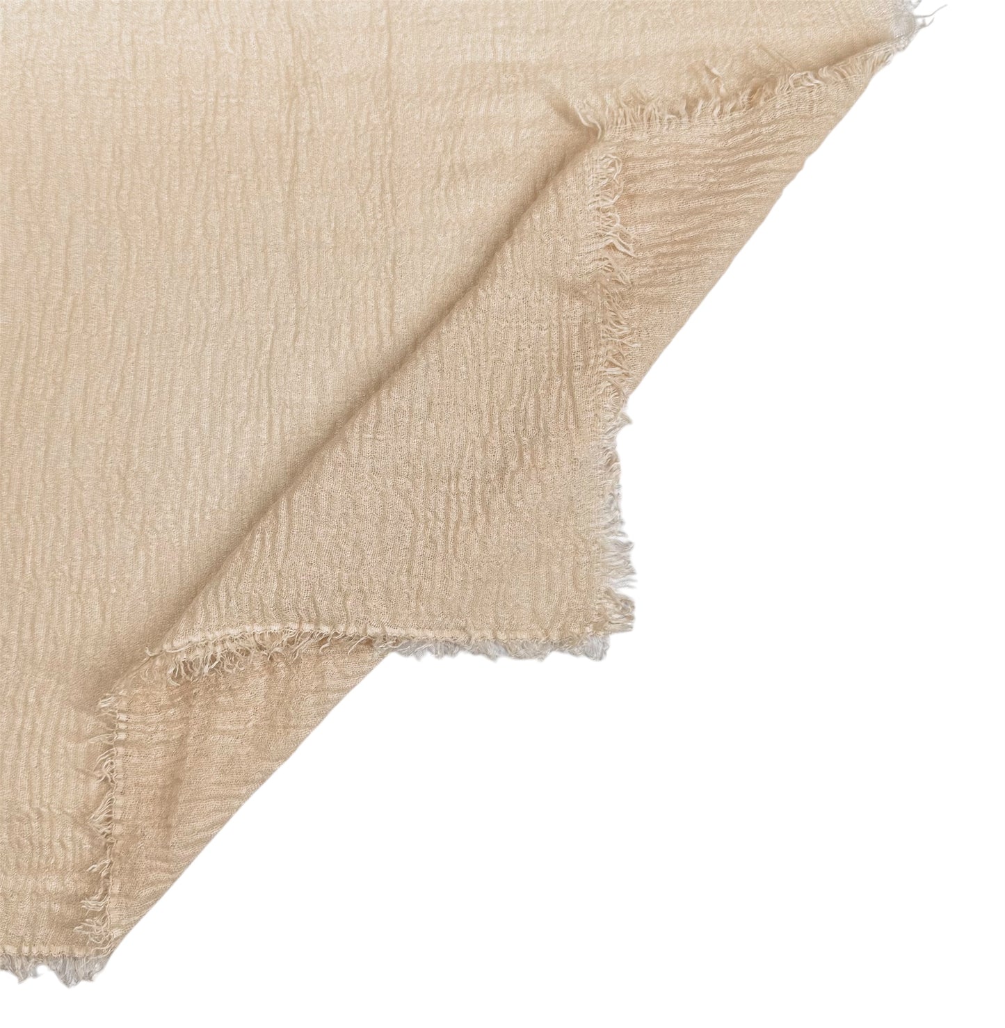 Cream Crinkled Cotton Hijab