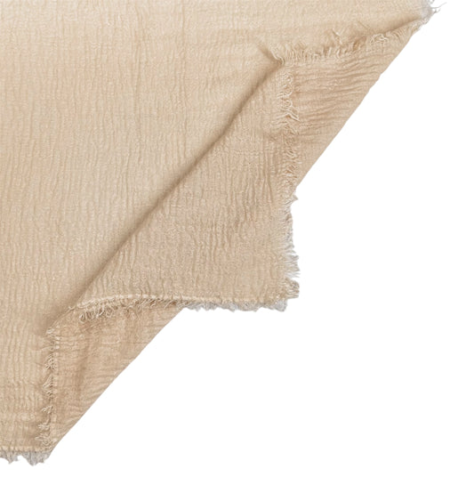 Cream Crinkled Cotton Hijab
