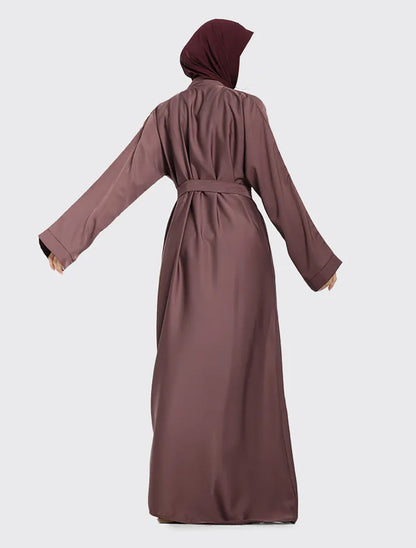Mauve Open Abaya