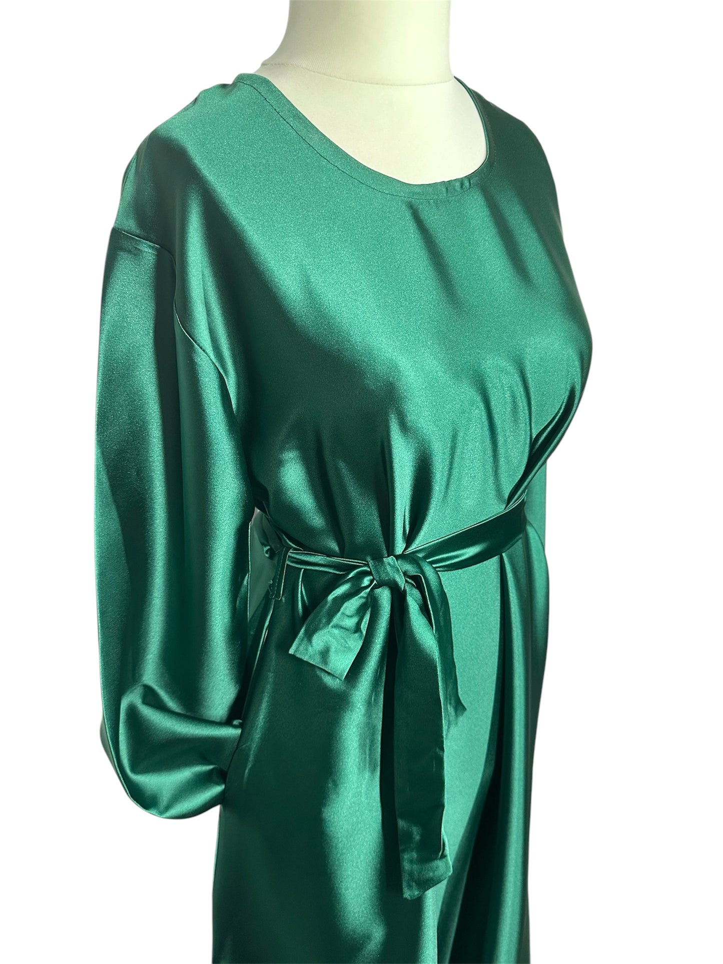Green Satin Abaya