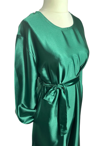 Green Satin Abaya