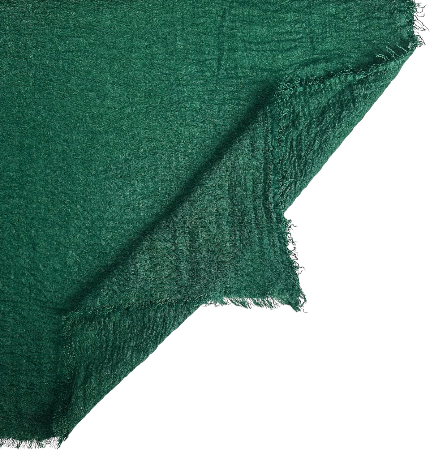 Emerald Green Crinkled Cotton Hijab