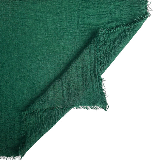 Emerald Green Crinkled Cotton Hijab