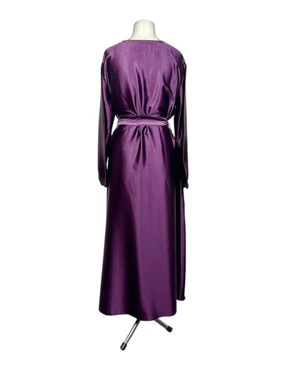 Purple Satin Abaya