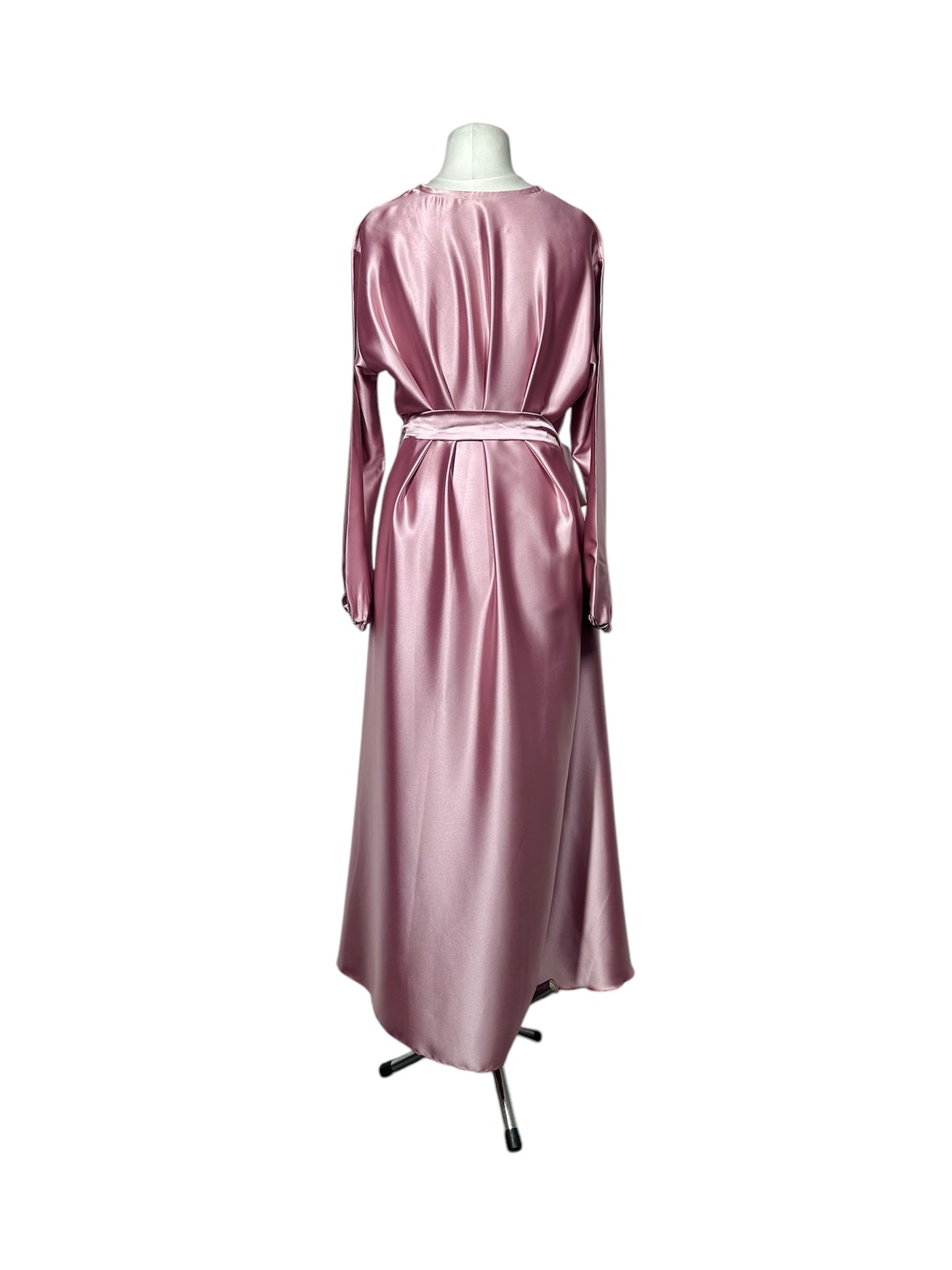 Baby Pink Satin Abaya