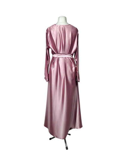 Baby Pink Satin Abaya