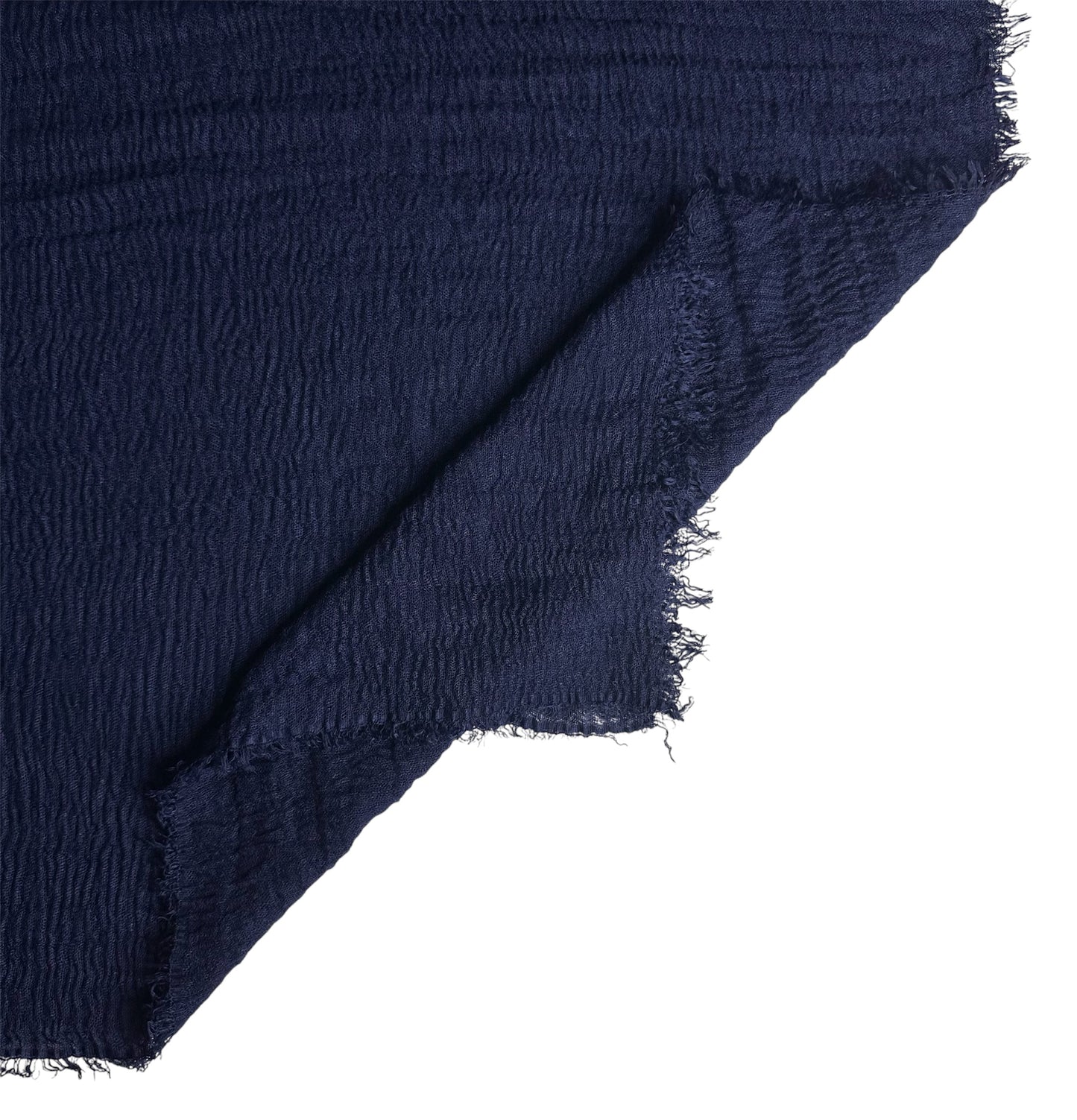 Navy Crinkled Cotton Hijab