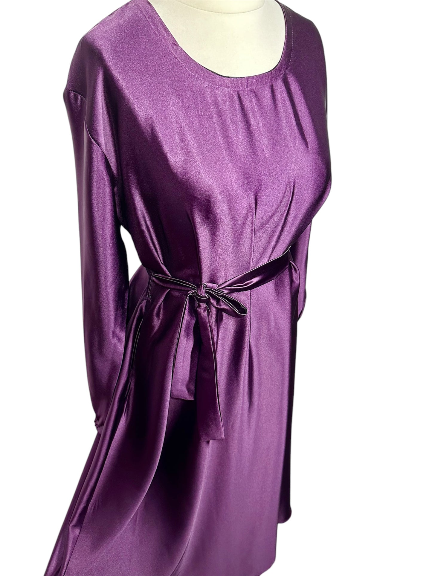 Purple Satin Abaya
