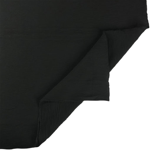 Black Crinkled Chiffon Hijab