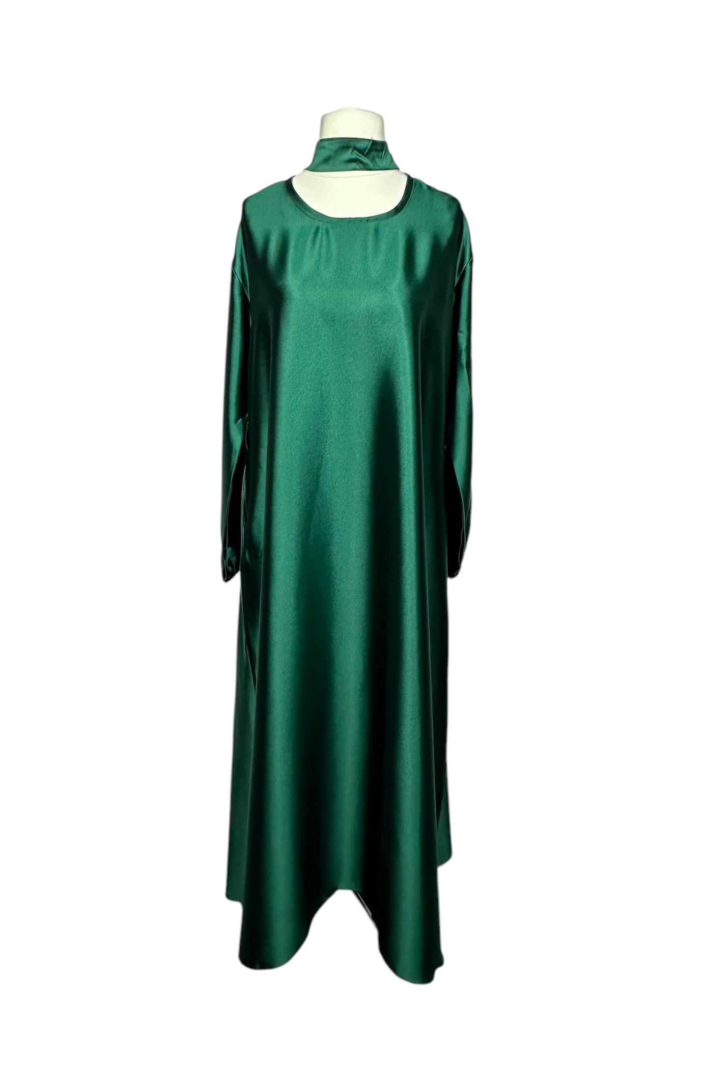 Green Satin Abaya