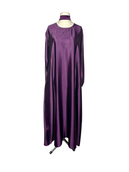Purple Satin Abaya