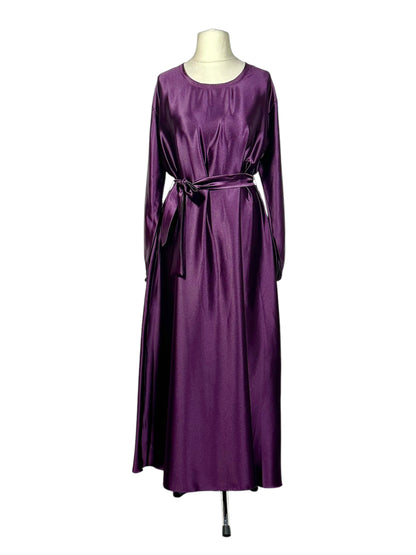 Purple Satin Abaya