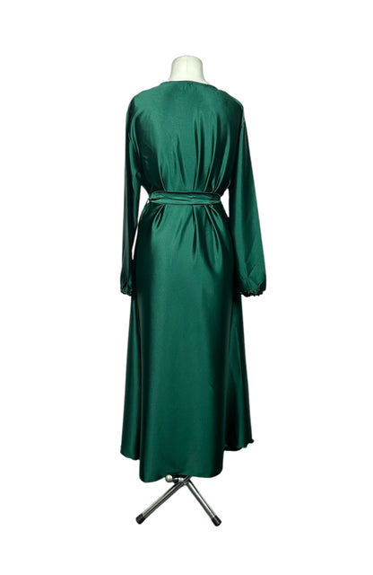 Green Satin Abaya
