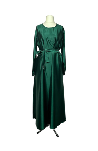 Green Satin Abaya