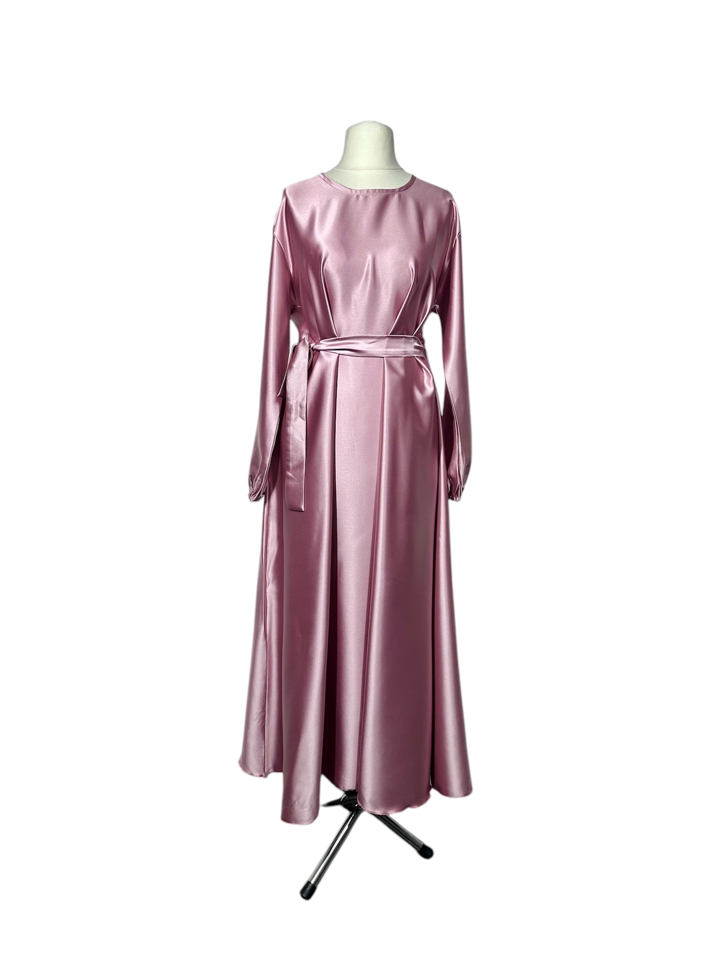 Baby Pink Satin Abaya