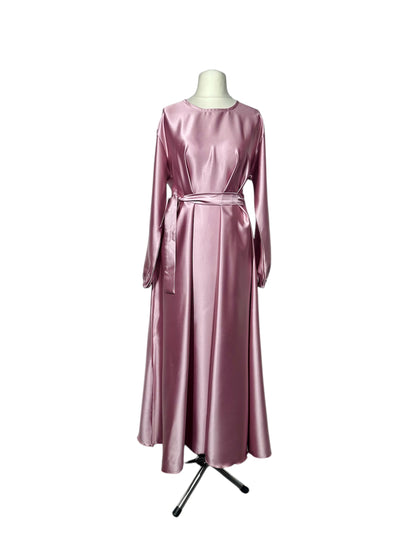 Baby Pink Satin Abaya